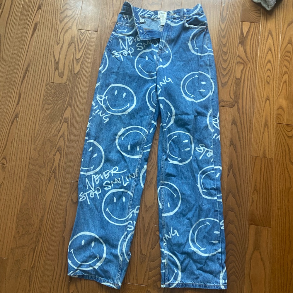 H&M x Smiley Wide Leg Jeans